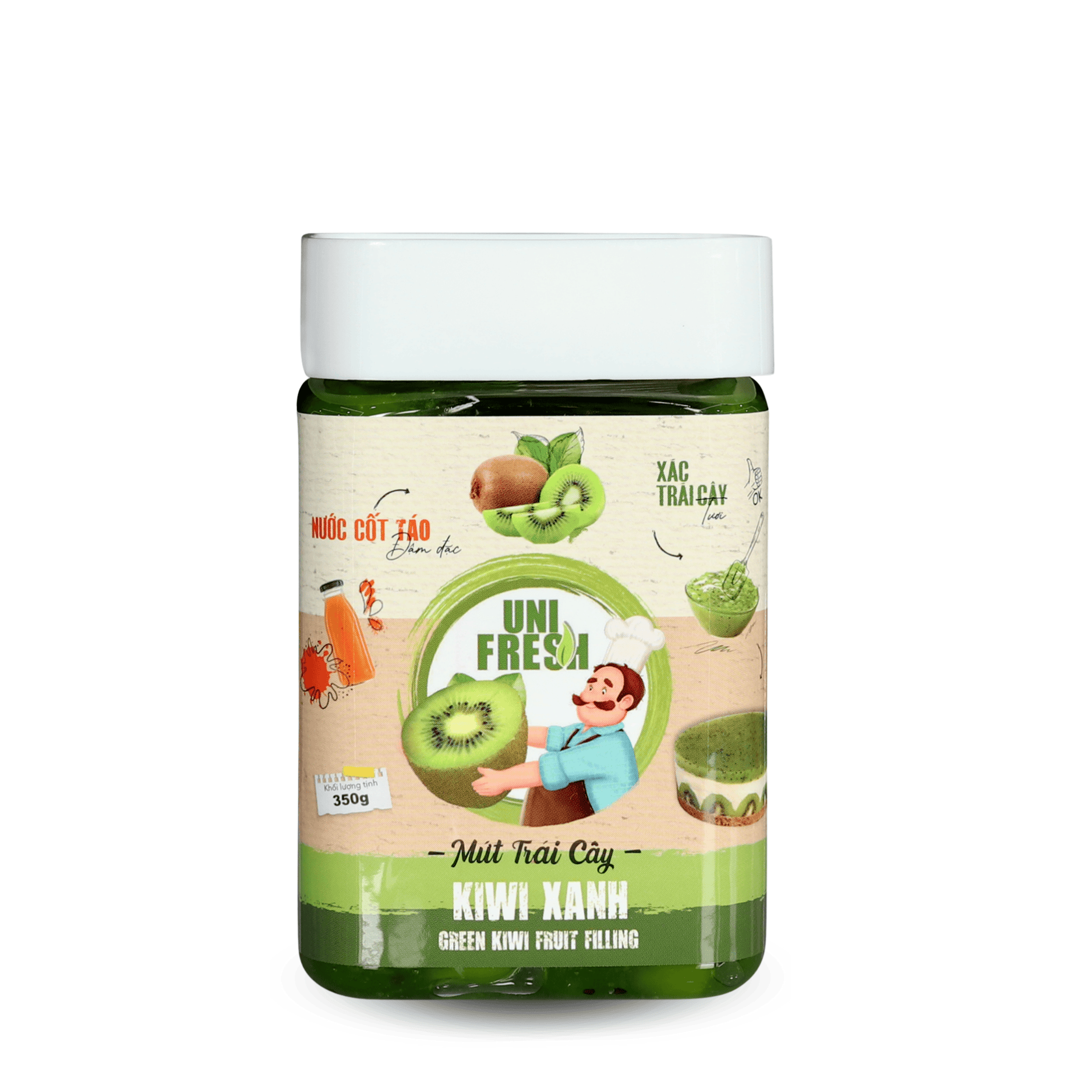 Tổng Hợp Mứt Trái Cây Unifresh 350g-Kiwi Xanh