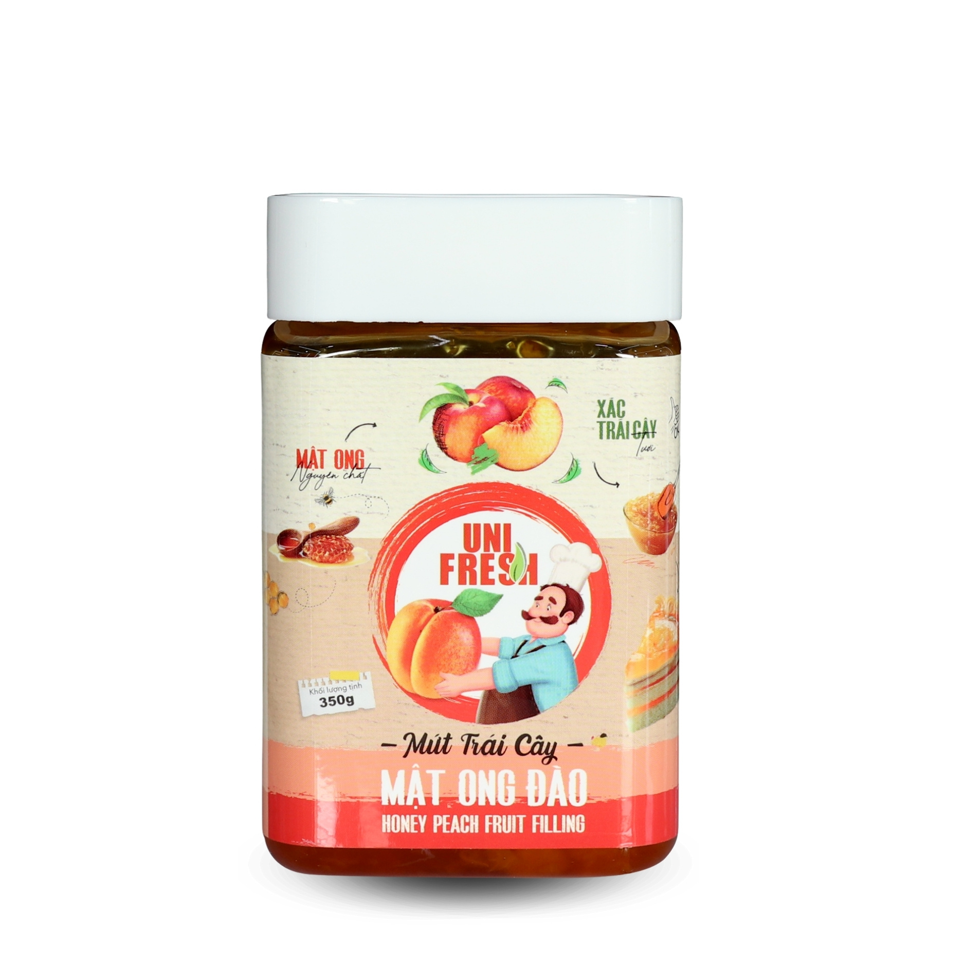 Tổng Hợp Mứt Trái Cây Unifresh 350g-Mật Ong Đào 