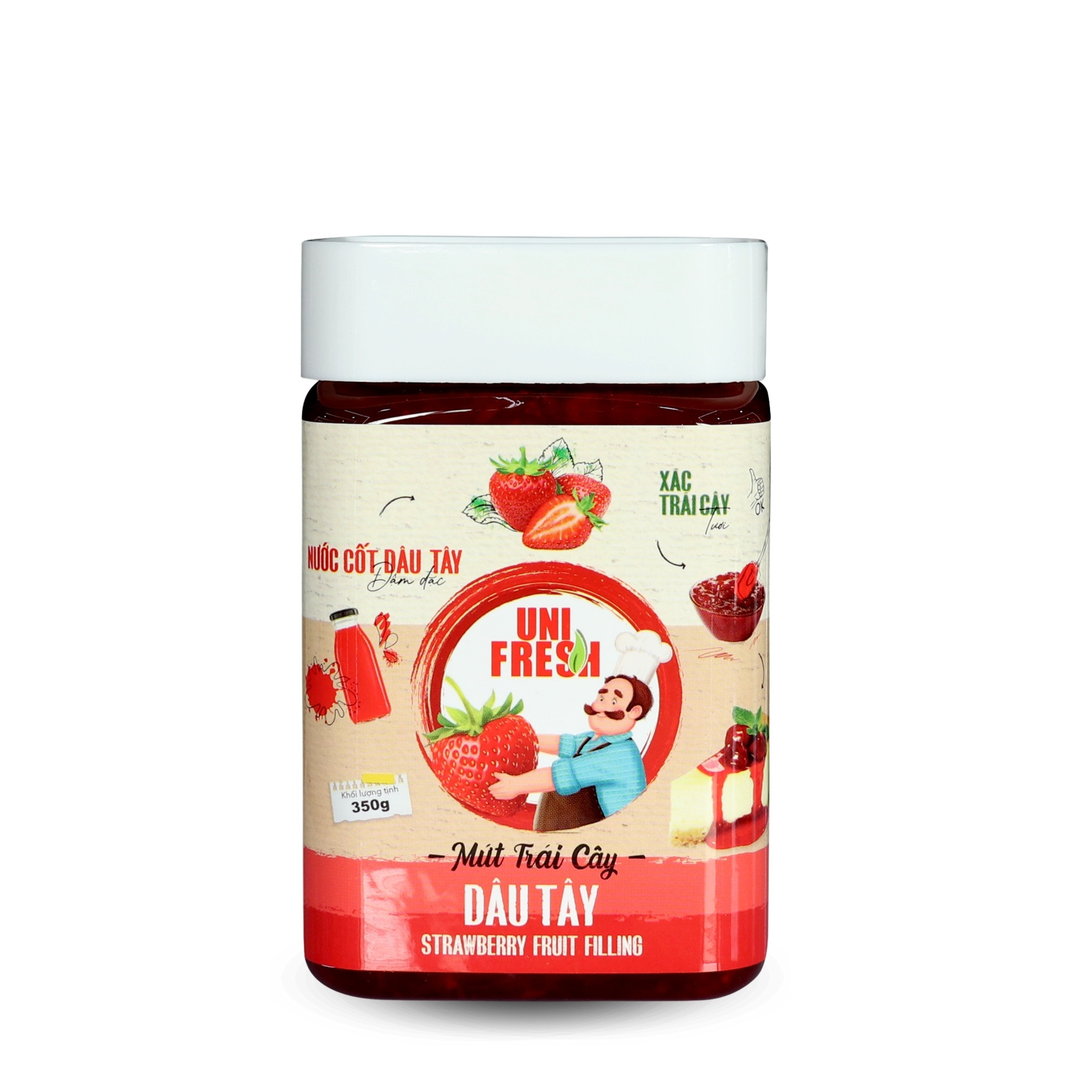 Tổng Hợp Mứt Trái Cây Unifresh 350g-Dâu Tây