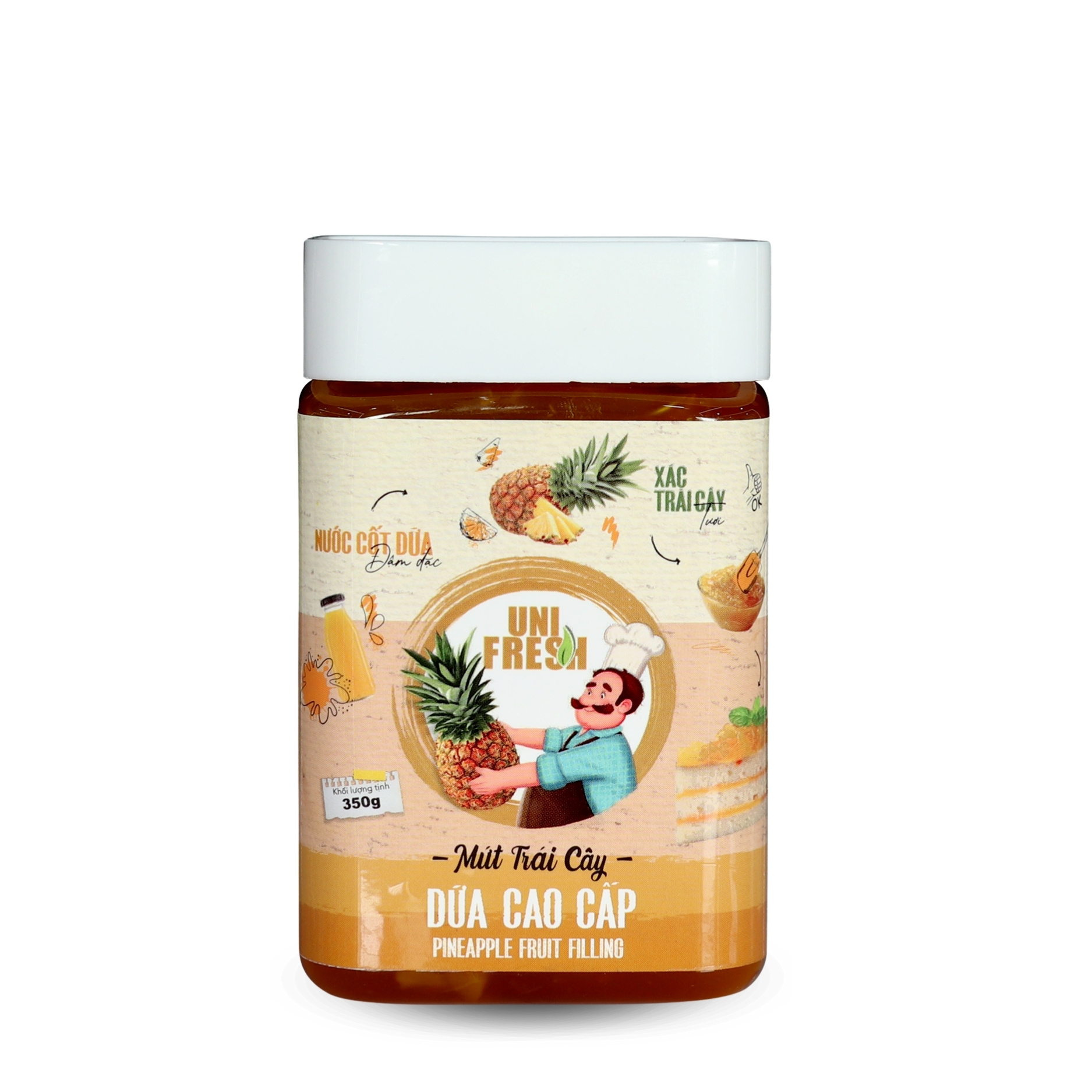 Tổng Hợp Mứt Trái Cây Unifresh 350g-Dứa Cao Cấp