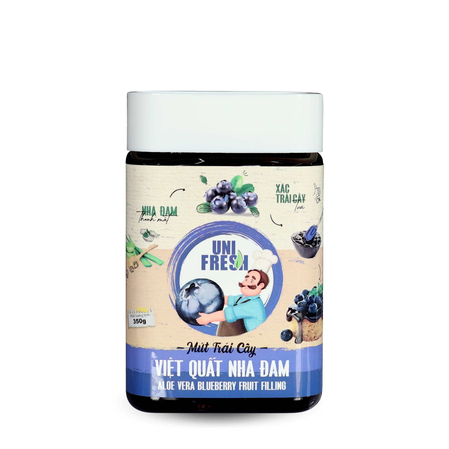Tổng Hợp Mứt Trái Cây Unifresh 350g-Việt Quất Nha Đam