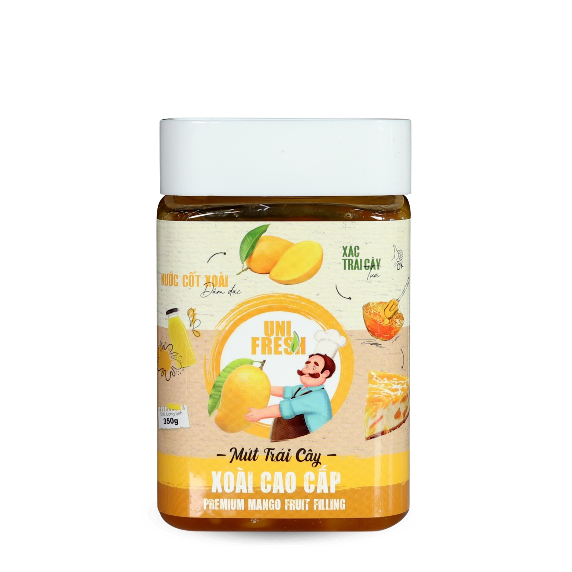 Tổng Hợp Mứt Trái Cây Unifresh 350g-Xoài Cao Cấp 