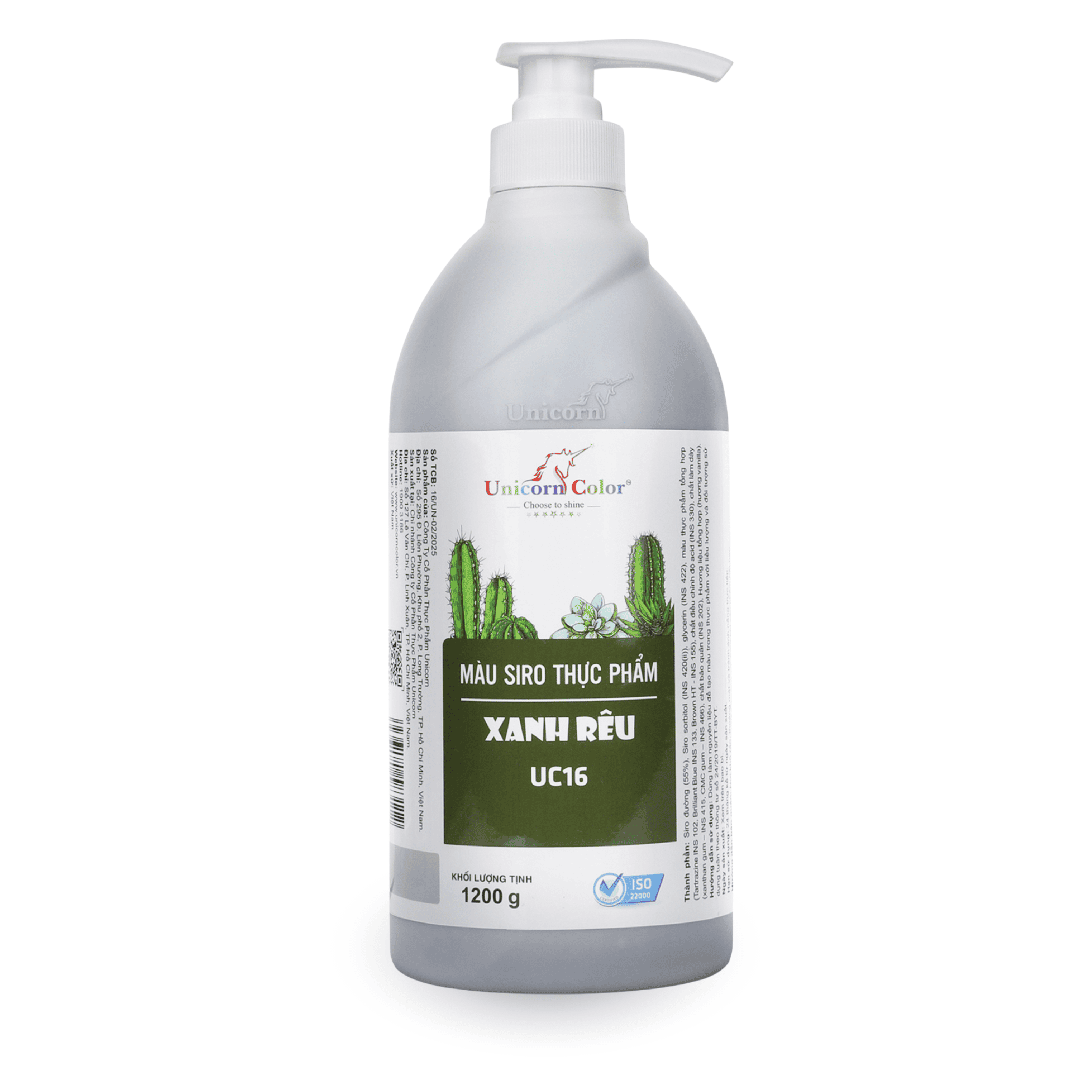 Màu Siro Unicorn Xanh Rêu 1200g